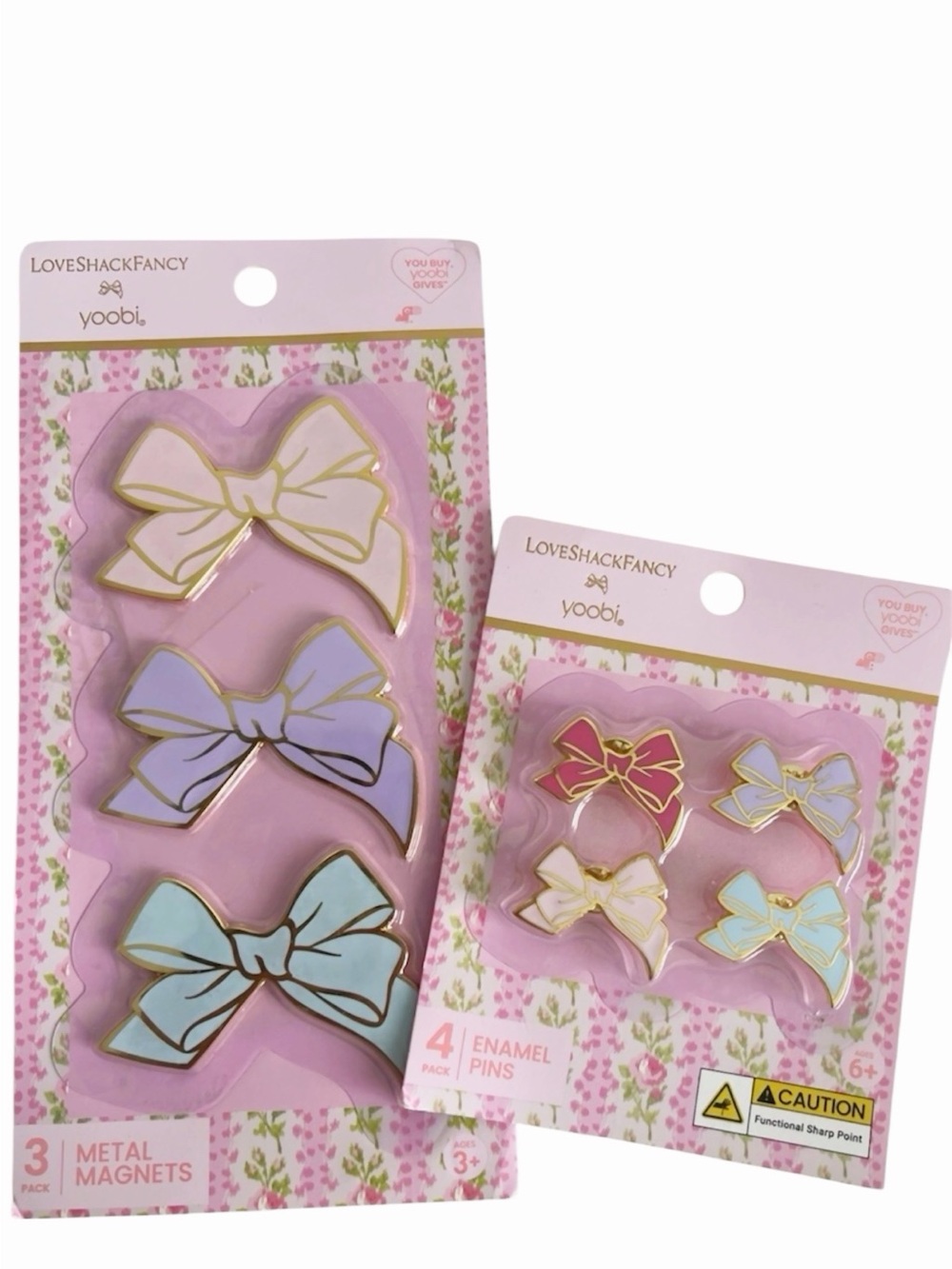 LoveShackFancy Pastel Bow Magnets and Bow Pins Set